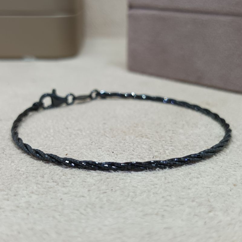 UBS Gelang Black Gold Emas 750 Model Pro Italy GGE278