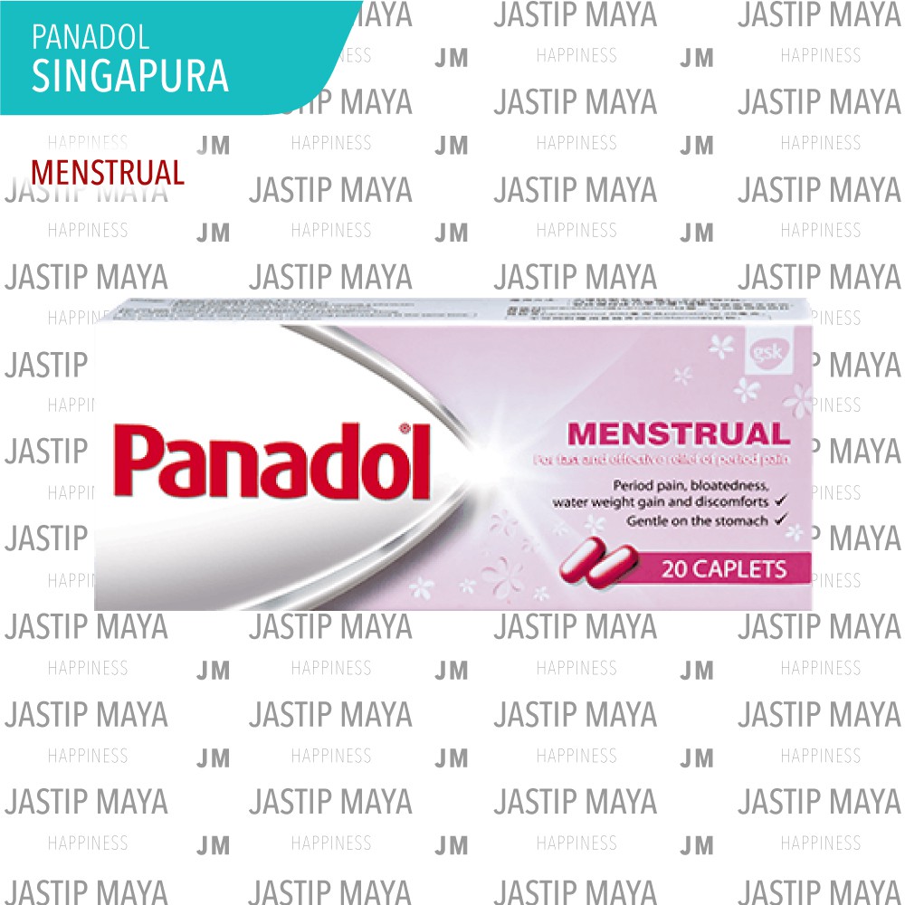 

Panadol Menstrual Singapura, Meredakan Nyeri Haid Isi 20 caplets