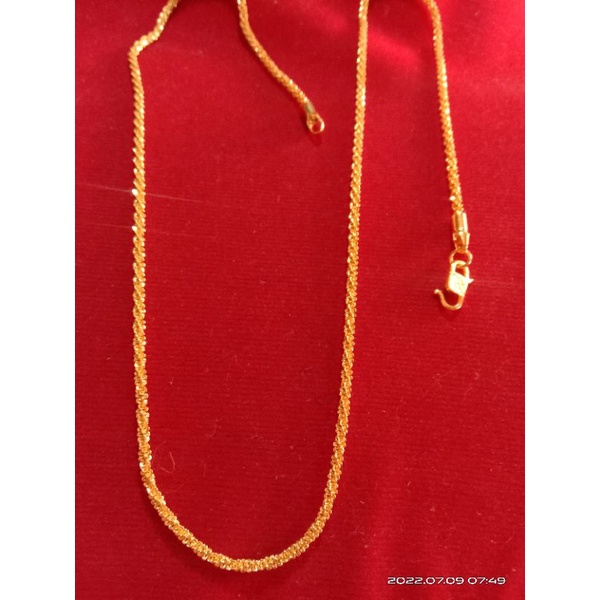 kalung nanas lapis emas 24k