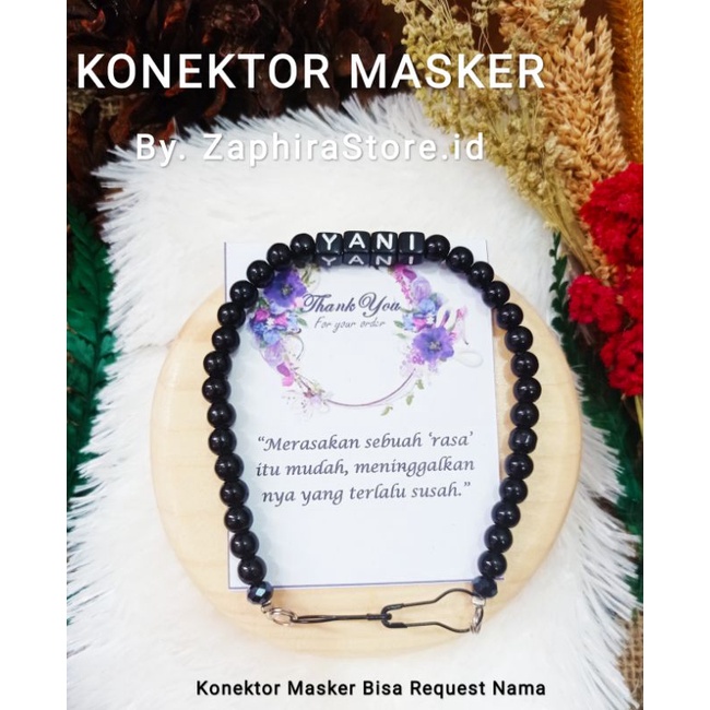 ZaphiraStore | 2 in 1 Strap Masker dan  Konektor Masker Mutiara | Konektor Hijab | Pengait Masker