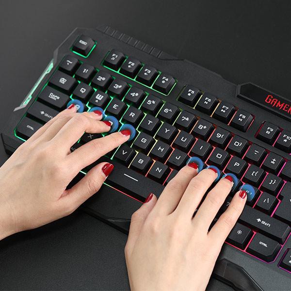 Gaming Keyboard GAMEN GK100 Rainbow Backlight Waterproof - Garansi Resmi 1 Tahun