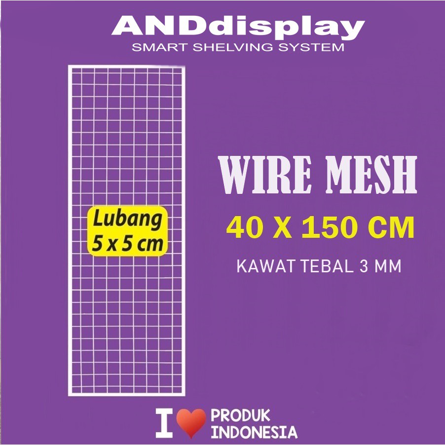 WIRE GRID MESH 40 X 150 CM - KAWAT JARING KOTAK - RAM DINDING BINGKAI