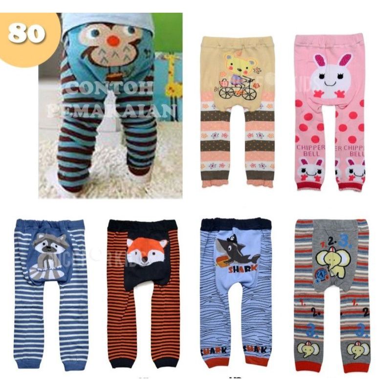 LEGING BAYI WARNA LEGGING BUSHA BUKA KAKI KARAKTER  (SNI) || Legging Anak Import 0-2 Tahun Buka Kaki || Legging Anak Cotton Rich