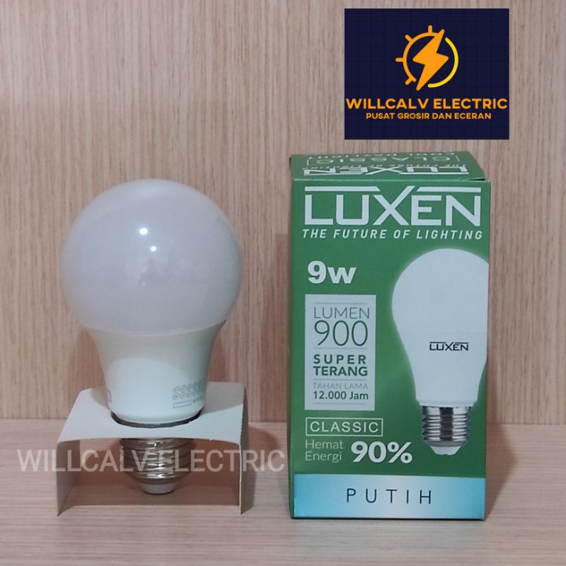 LAMPU LED LUXEN CLASSIC 9W 9 WATT CAHAYA PUTIH 6500K / LAMPU LUXEN CLASSIC 9W 9 WATT CAHAYA PUTIH