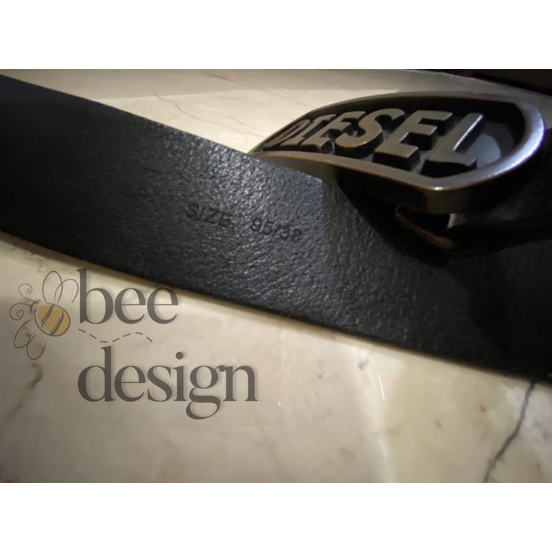 DIESEL LEATHER BELT BLACK SIZE 95/38 PRIA SECOND (Preloved)