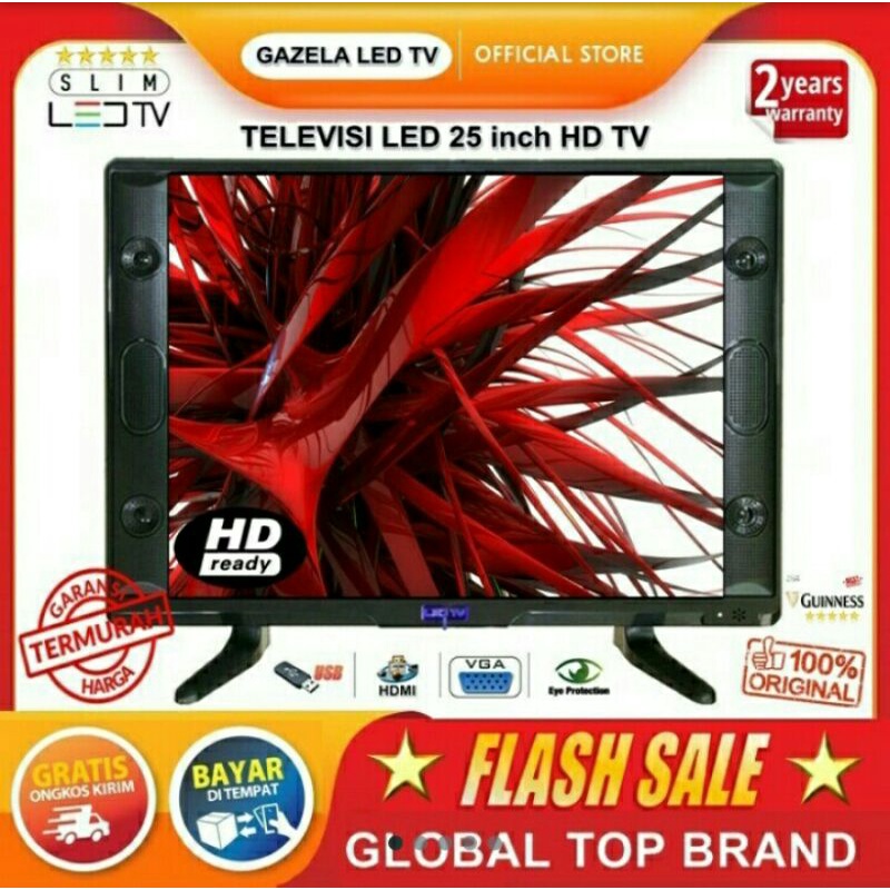 Gazela Murah TV LED 25 inch HD Televisi Berkualitas