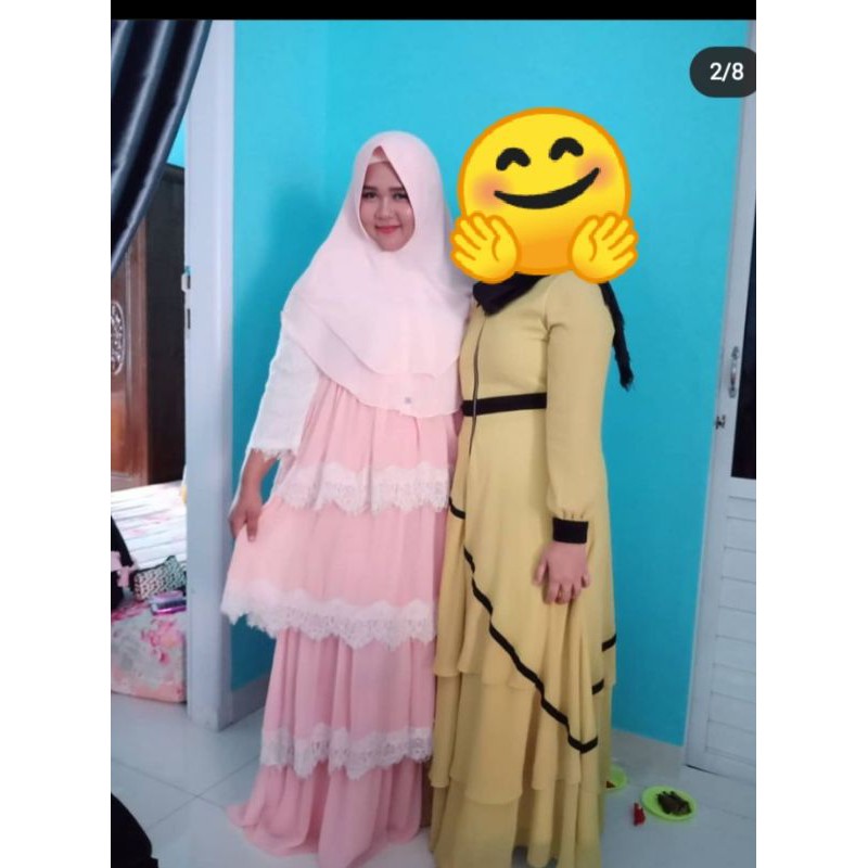 gamis mewah Ceruti mix brukat