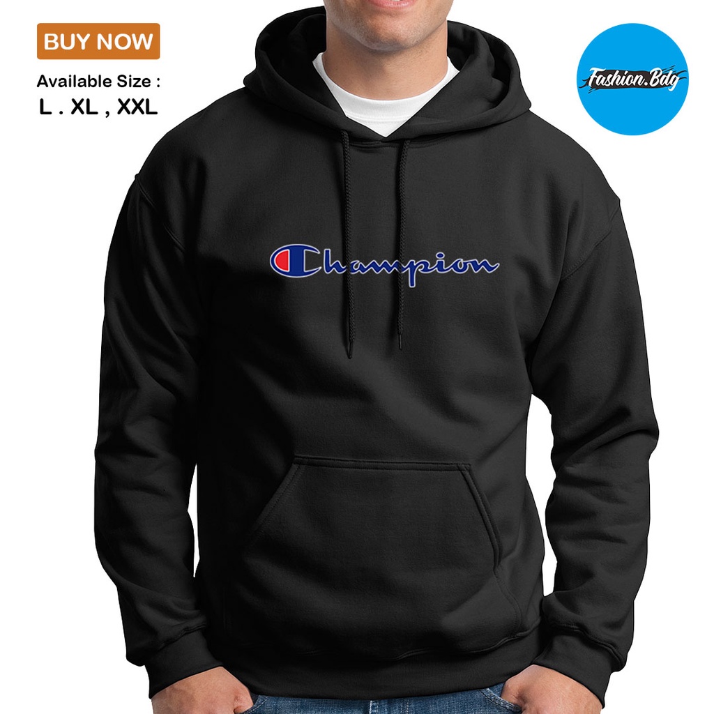 Jaket Sweater  Hoodie Champion Cotton Fleece Tebal UK M L XL XXL