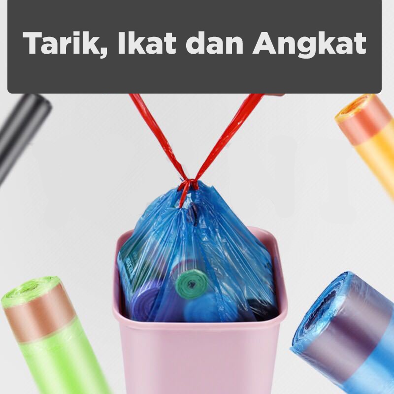 KANTONG PLASTIK SAMPAH DENGAN TALI / KANTONG SAMPAH SERBAGUNA