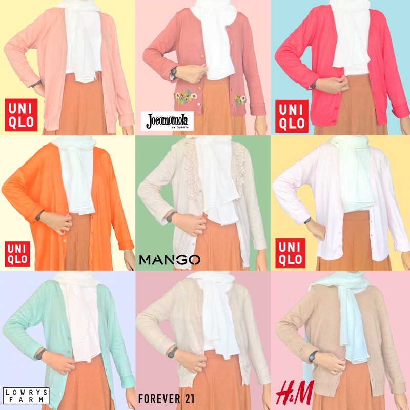 Thrift Cardigan Sweater Rajut Branded Uniqlo Preloved PL Thrift Cardigan Sweater Rajut Branded Uniqlo Preloved PL