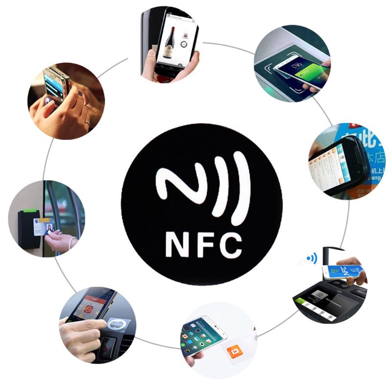 Vivi 6PC Ntag213 NFC Tag Kartu NFC Perekat Diameter 25mm Anti Metal Putih Untuk TagMo NFC-Enabled Smartphones
