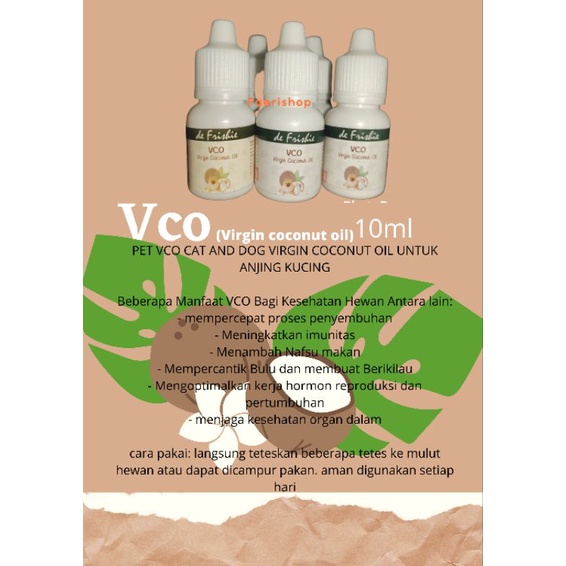 

vco(Virgin coconut oil)10ml
