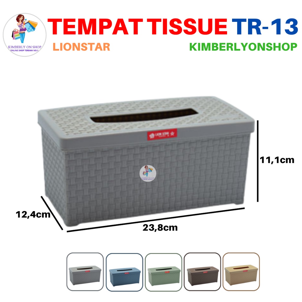 Tempat Tissue Kotak Tisu Plastik Rato Large TR 13 Lion Star