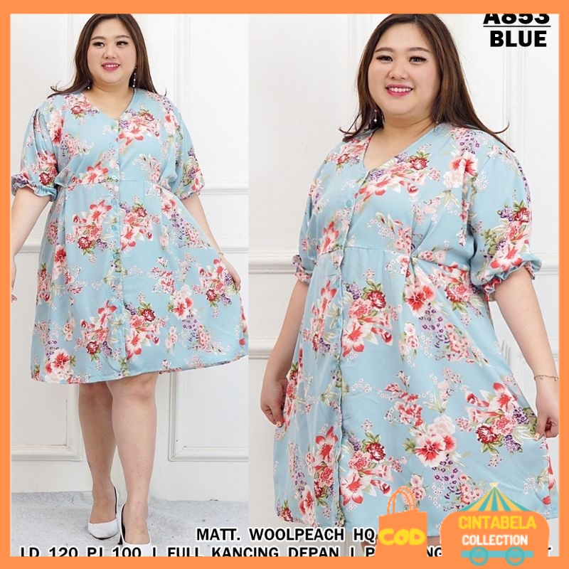 BAJU WANITA DRESS JUMBO DRESS BIG SIZE BIG BODY XXXL BUSUI GEMUK BESAR BUMIL BAJU WANITA JUMBO