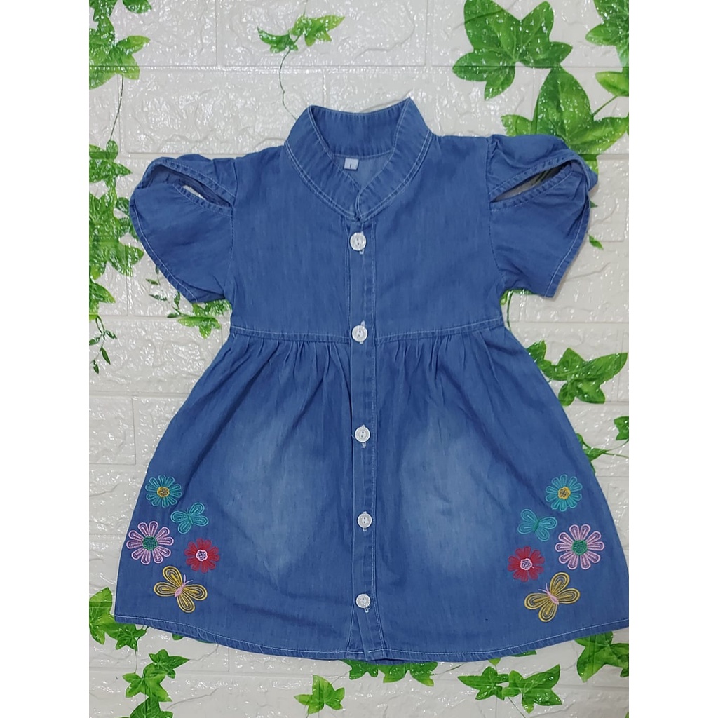 Dress Jeans Anak Perempuan Premium Bordiran / Dress Jeans Anak Jaya210810