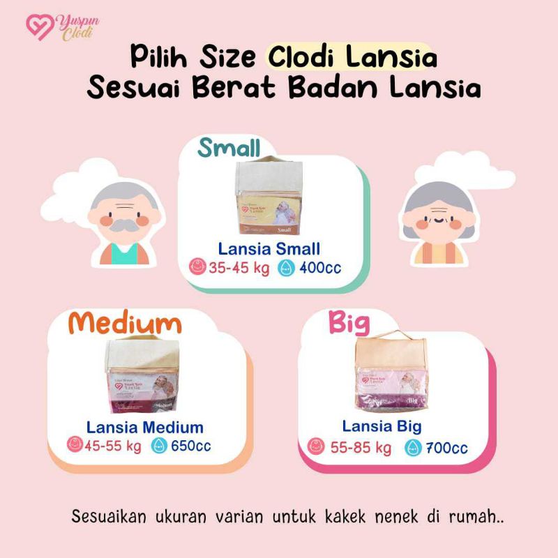 Clodi Lansia Yuspin Anti Bacterial (FREE EMAS MINIGOLD)