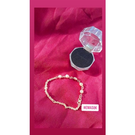Gelang rantai emas muda kadar 8k