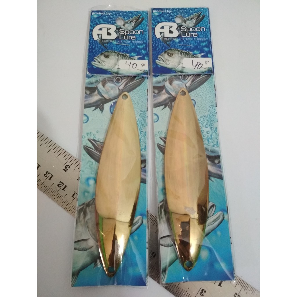 Spoon Pancing. Umpan Pancing Metal Spoon 40Gram Kuning Gold