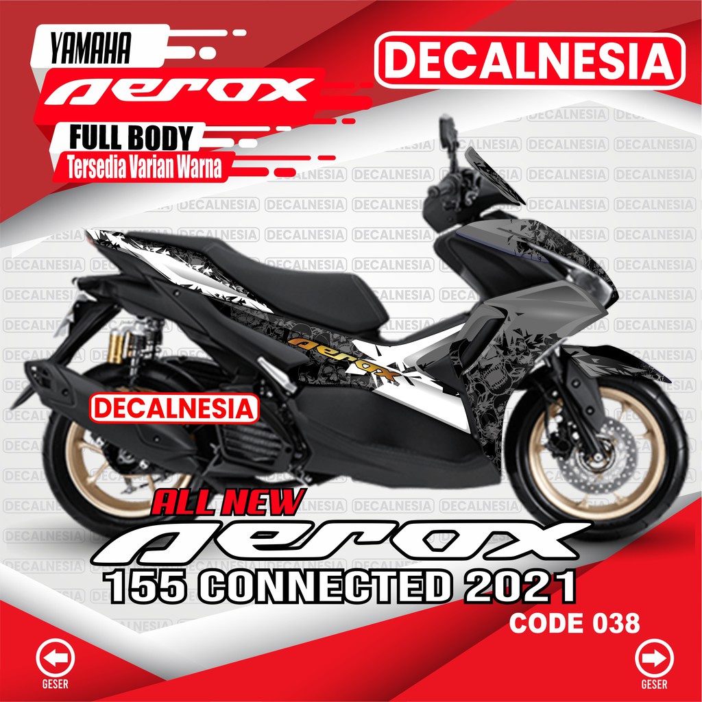 Decal Stiker Motor Aerox Connected FullBody Variasi Sticker Aerox 155 ALL New Modif Dekal 2020 2021 