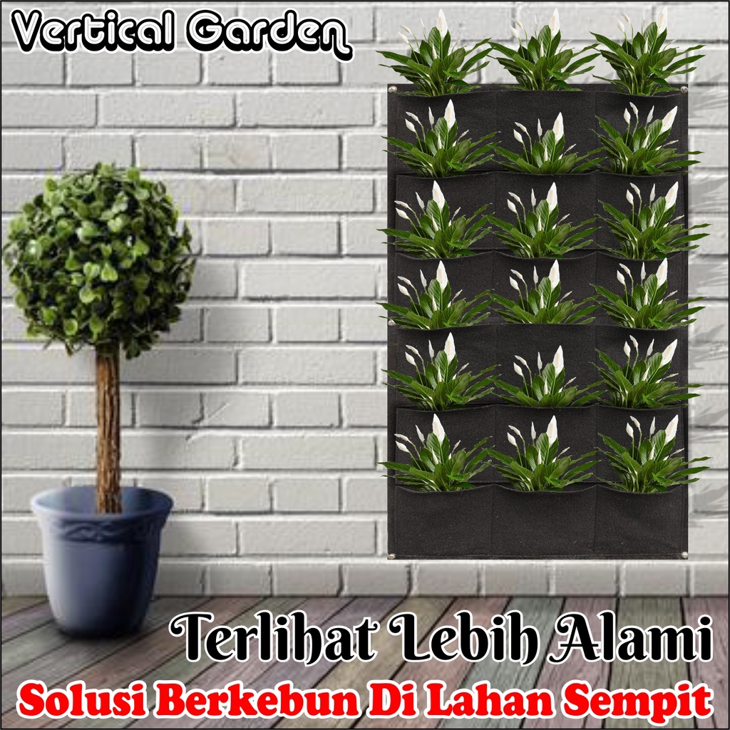 

50 x 100cm Pot Bunga Dinding Vertical Garden isi 18 Pot Bunga