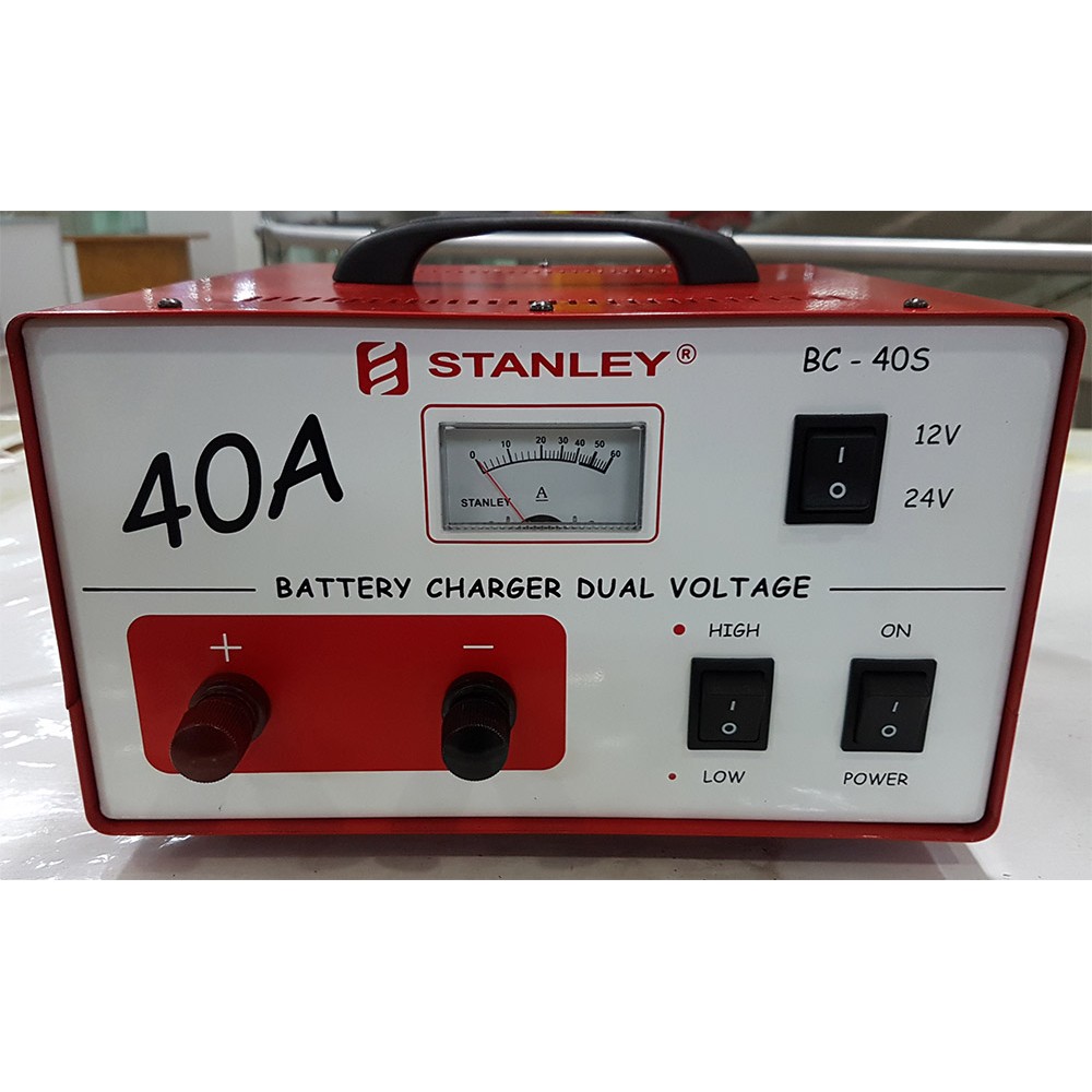 Charger Aki / Accu Merk Stanley 40A ( 12v &amp; 24v )