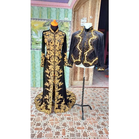 couple kebaya dan beskap bludru/couple bludru pengantin