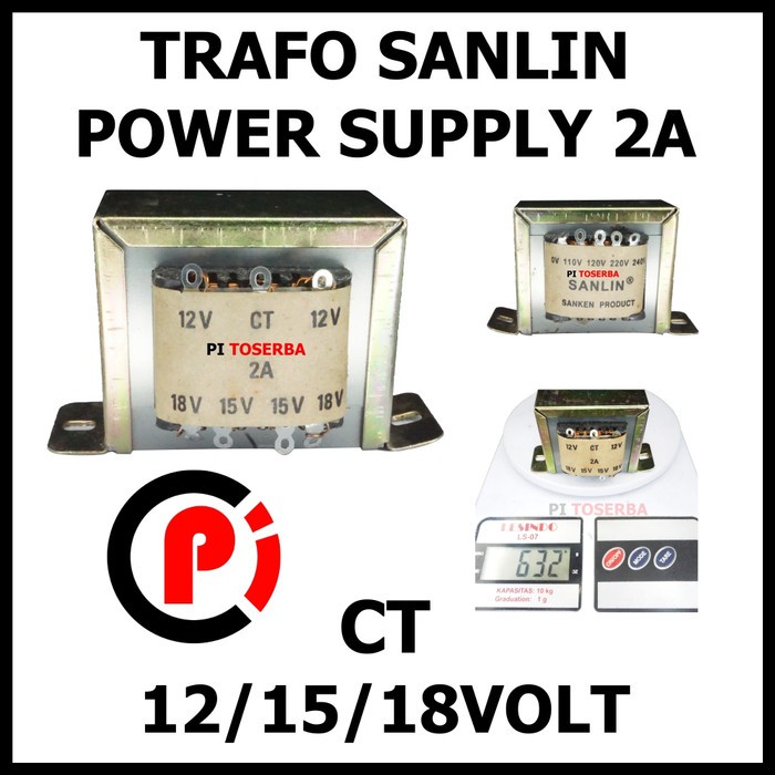 SANLIN Trafo 2A CT 18V Transformator Power Supply Step Down 18 Volt