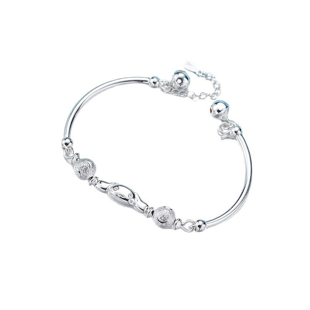 Gelang Desain Kartun Mymelody Kuromi Cinnamoroll Warna Silver Untuk Wanita