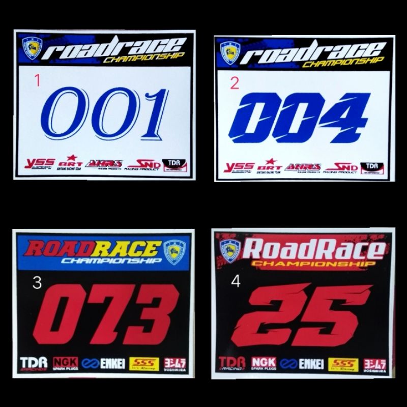 stiker angka stiker start stiker roadrace stiker racing stiker stiker balap motor / mobil