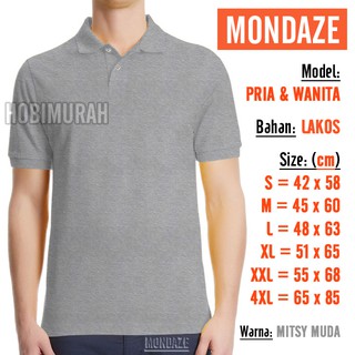  Kaos  Polo Pria Wanita  MISTY Kerah  Polos MONDAZE 