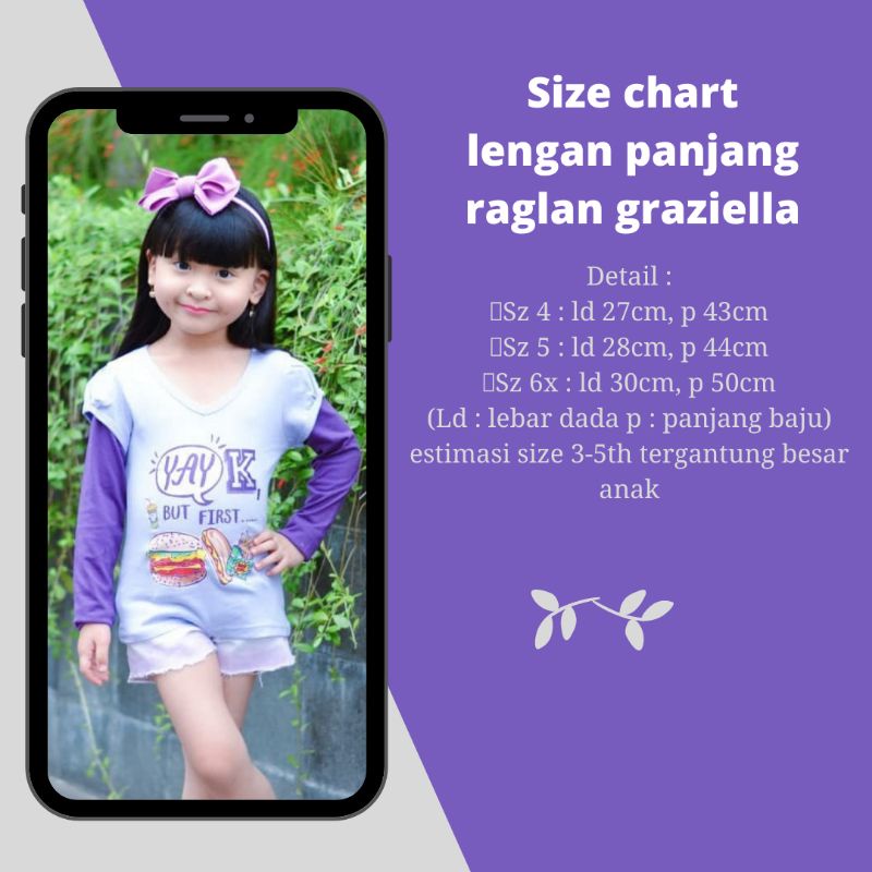 KAOS LENGAN PANJANG ANAK/KAOS LENGAN PANJANG GRAZIELLA