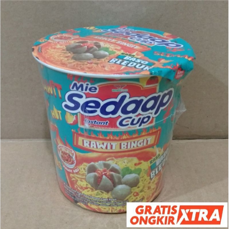 

SEDAAP CUP MIE KUAH BASO BLEDUK RAWIT BINGIT 77GR