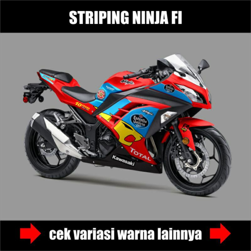 DECAL STRIPING MOTOR NINJA 250 FI OLD / STIKER LIST VARIASI KAWASAKI NINJA FI 250 OLD
