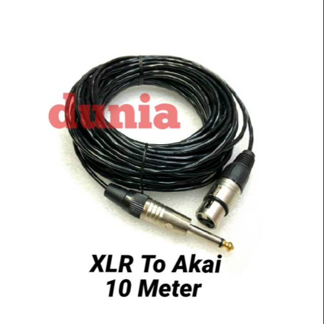 Kabel Mic Canare XLR To Akai - 10 Meter Ukuran Kecil