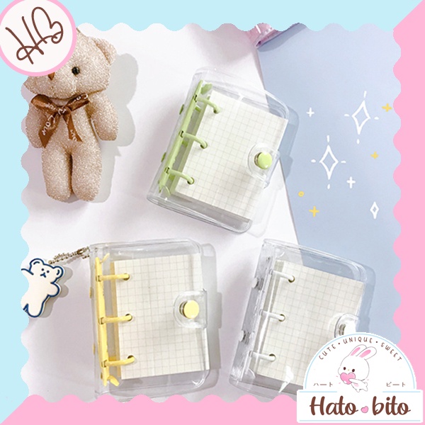 Binder mini polos 3 ring termasuk isi kertas refill 80 lembar aesthetic lucu cute journaling DIY buj