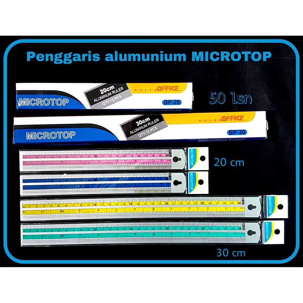 

ILP Penggaris MICROTOP 30 cm BP-30/Penggaris Alumunium/Ruler