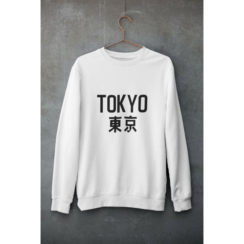 Sweater TOKYO Japanese Big Size S - XXXXXL(6XL) Sweatshirt OVERSIZE Crewneck Harajuku Kawaii Comfy Pria Wanita Jumbo 5XL 4XL 3XL 2XL XL L M