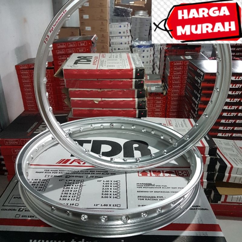 Velg TDR Er Shape Silver 140 17