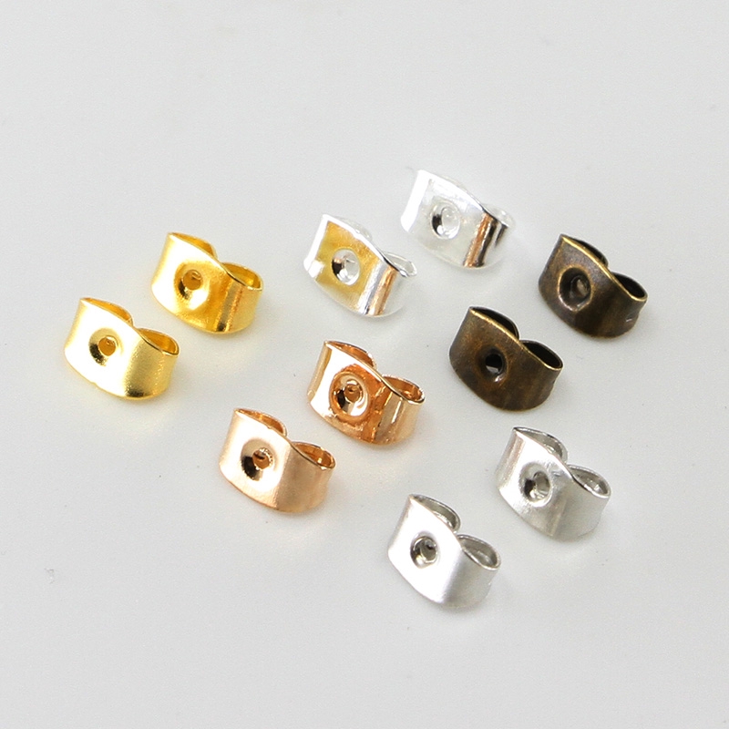 200pcs / Lot Stopper Belakang Anting Stud Desain Butterfly Untuk Membuat Perhiasan