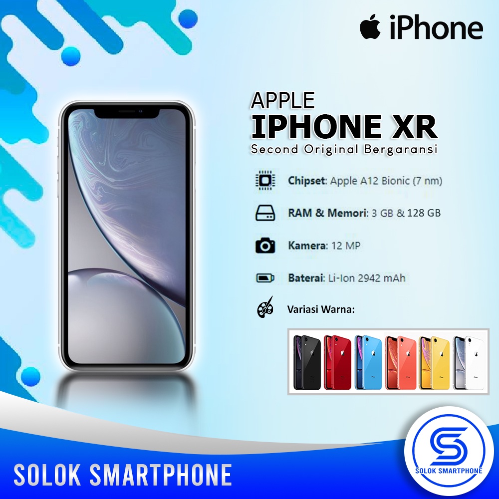 Jual Apple Iphone XR [128 GB] Second Original Fullset Like New
