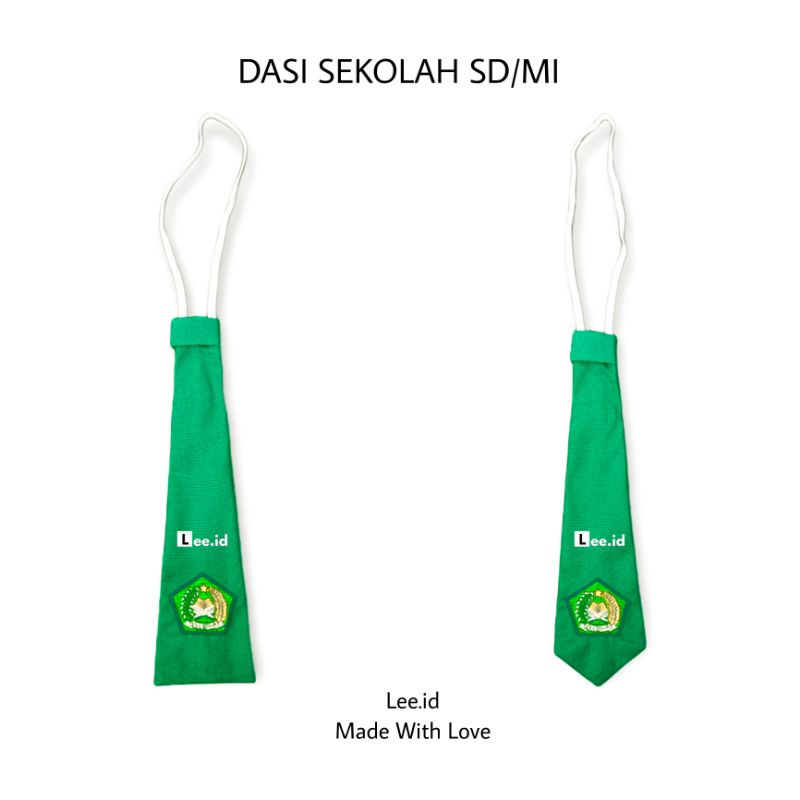 Dasi sekolah MI warna hijau