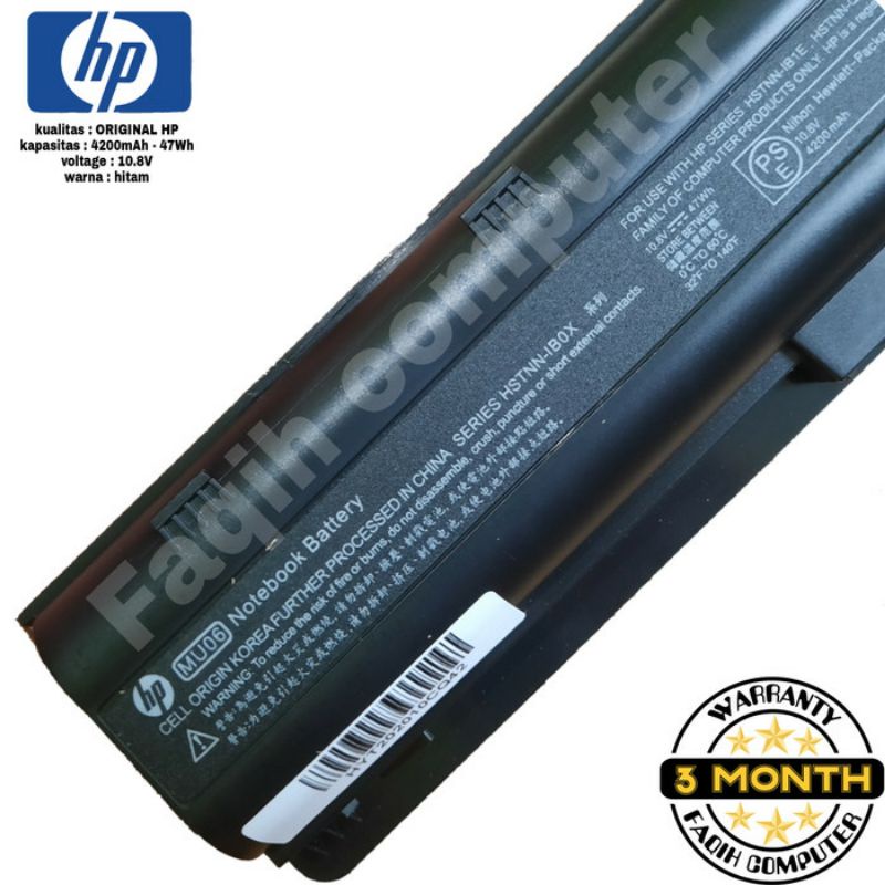 Baterai ORI Laptop HP Compaq &amp; Pavilion CQ32 CQ42 CQ43 CQ430 G4 G32 G42 430 431 Baterai Batre HP 1000 MU06