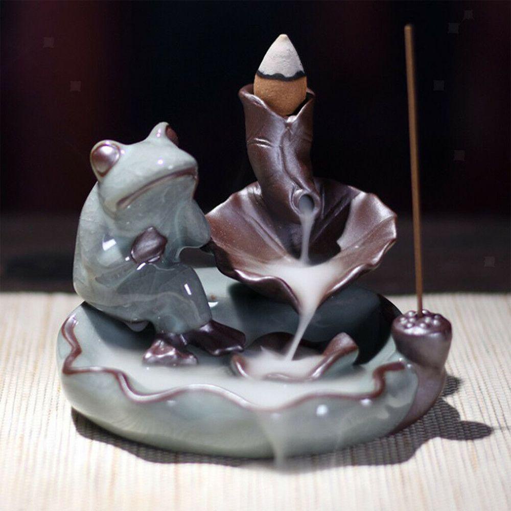 Populer Backflow Incense Burner Hewan Lucu Meditasi Aromaterapi Box