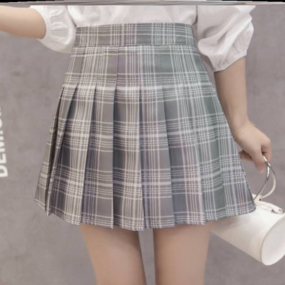 Rok Wanita Rok Pendek Rok Tenis Mini Skirt A line Gaya Korea Kotak-Kotak Rok Kotak kotak Rok gaya korea Baju Gaya Korea Baju wanita