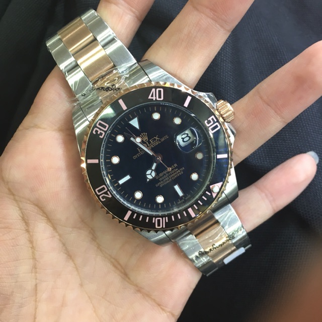 JAM TANGAN ROLEX SUBMARINER AUTOMATIC RANTAI COMBI