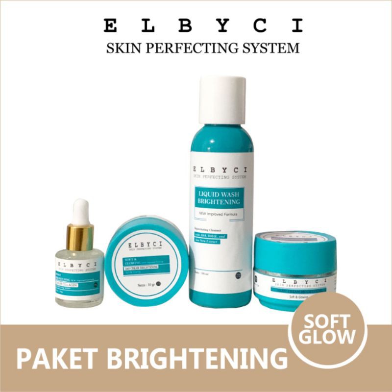 ELBYCI SKINCARE PAKET BRIGHTENING (MENCERAHKAN, COCOK BAGI KELUHAN BERMINYAK, KOMEDO, JERAWAT KECIL)
