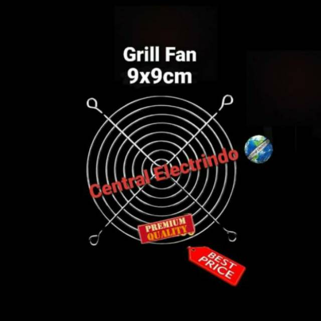 Grill Fan Tutup Fan Besi 9x9cm.