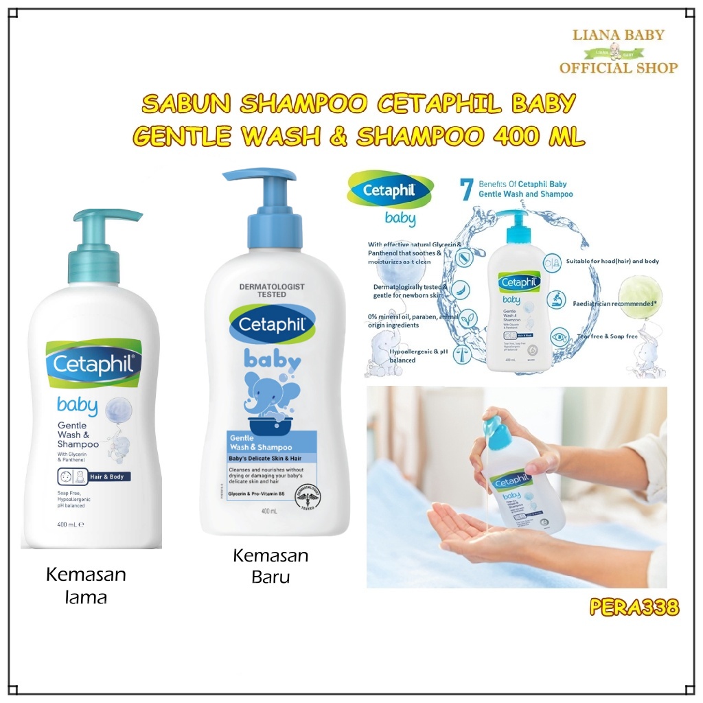 PERA338 SABUN SHAMPOO CETAPHIL BABY GENTLE WASH &amp; SHAMPOO 400 ML bln 08 2024/ moisturising bath wash 400ml exp 3 2025