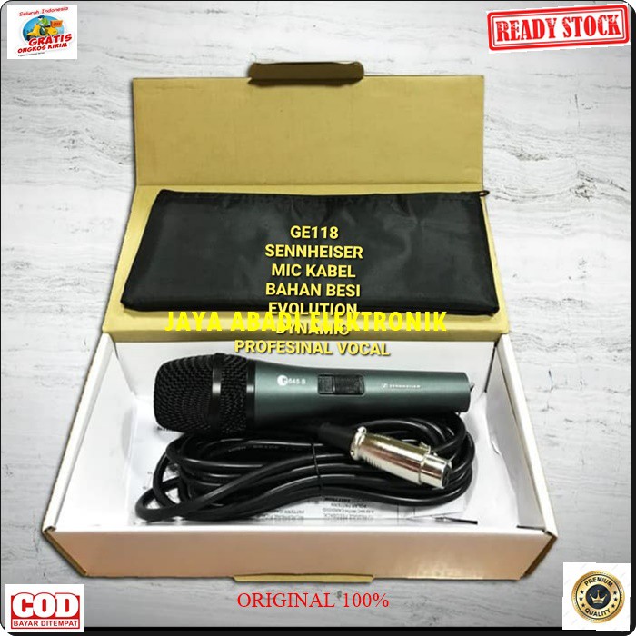 G118 SENNHEISER MIC KABEL BESI LEGENDARY MIK KABEL DYNAMIC MIKROPHONE KARAOKE MIKROPHONE VOCAL SENHEIZER AUDIO SOUND SYSTEM PENGERAS SUARA PROFESIONAL LEGENDARIS BISA SEGALA JENIS ALAT AUDIO SUARA JERNIH TANPA MENGGUNAKAN BATERAI TINGGAL COLOK LANGSUNG NY