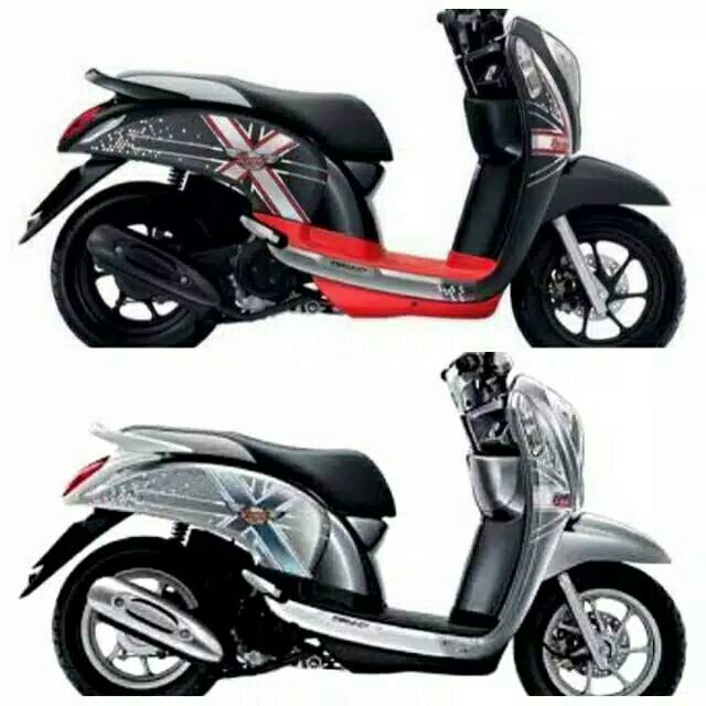 Sticker motor variasi striping honda Scoopy fi 2013/2014/2015/2016